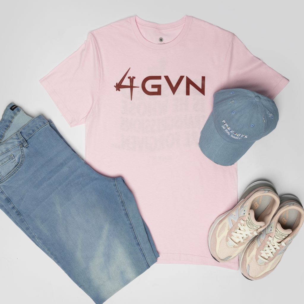 4GVN | Short Sleeve Tee | Pastel Pink