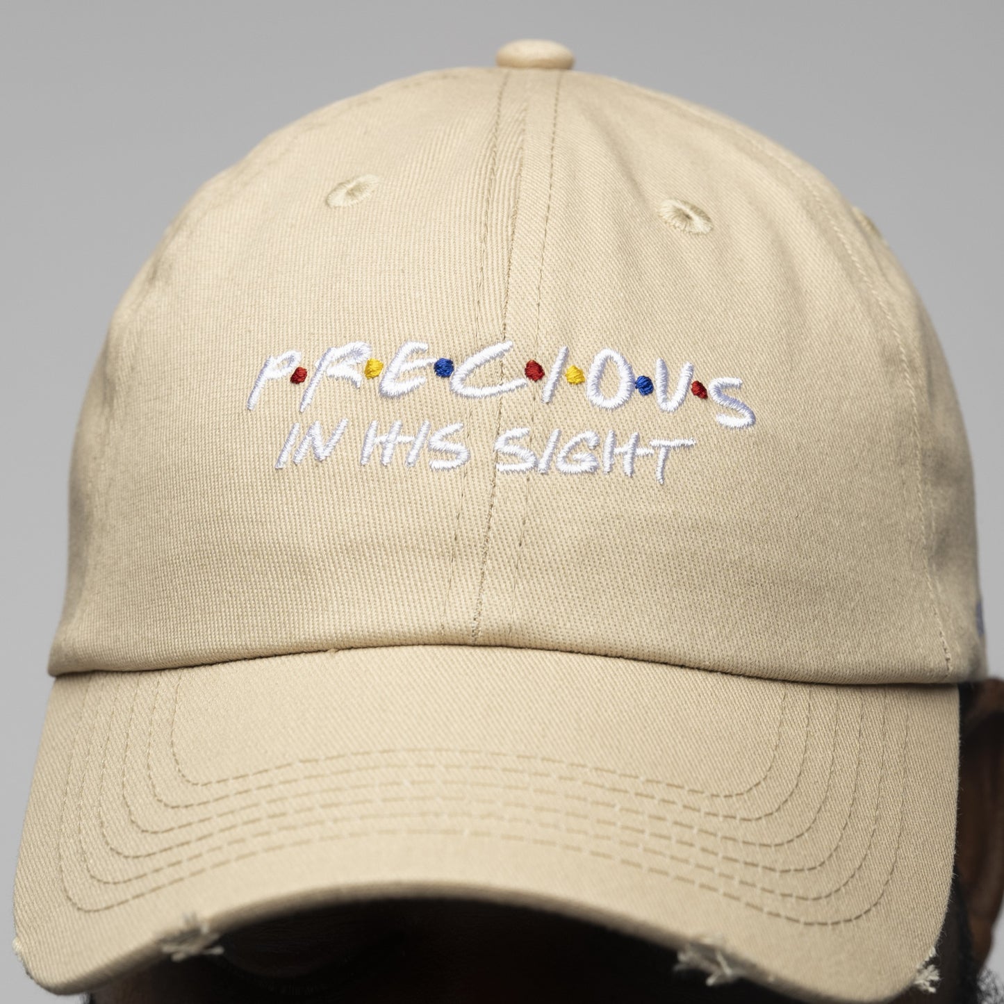 "Precious" Dad Hat | Khaki Denim