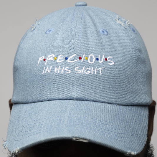 "Precious" Dad Hat | Distressed Denim