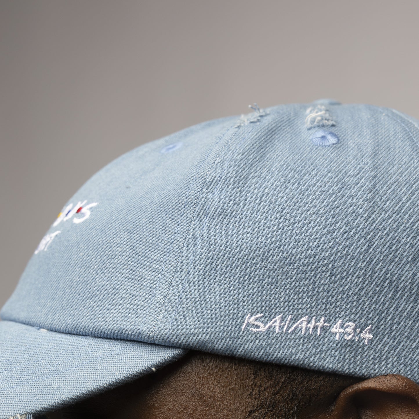 "Precious" Dad Hat | Distressed Denim