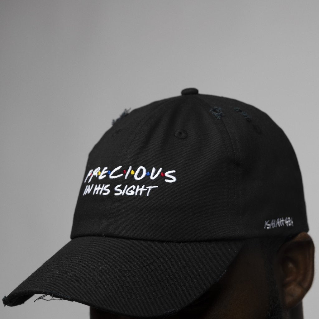 "Precious" Dad Hat | Distressed Black